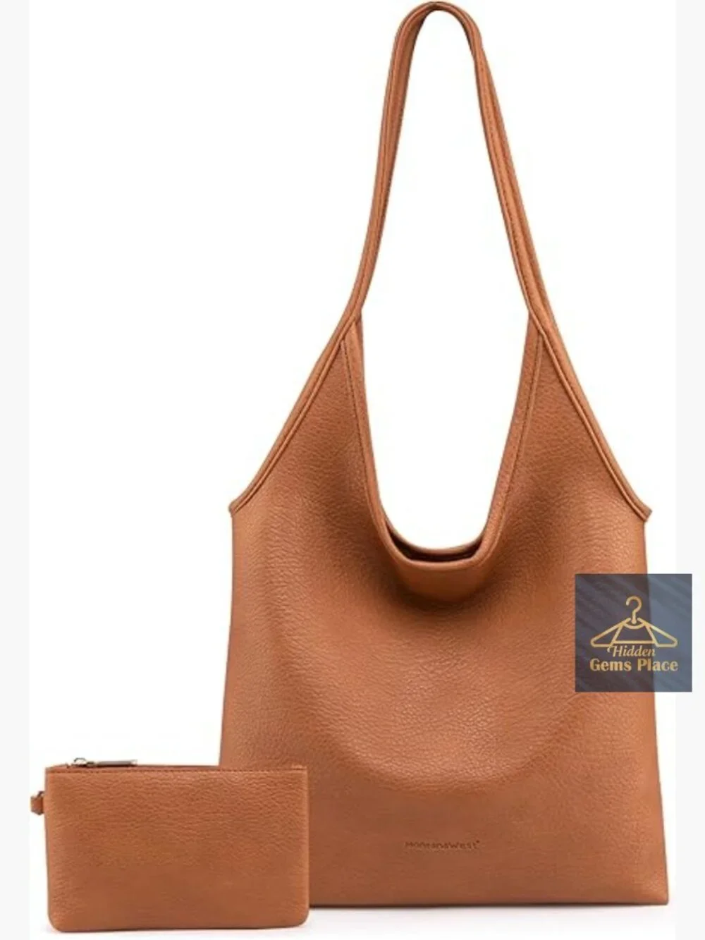 Slouchy Hobo Bag for Women Soft Vegan Leather Shoulder Handbag Top Handle